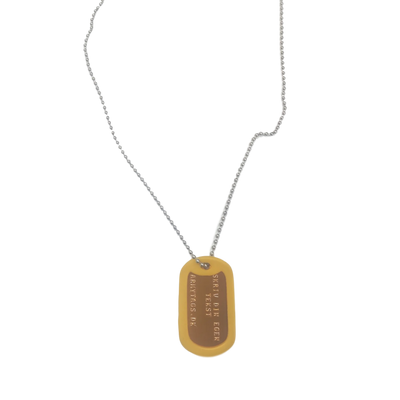Yellow Dogtag, 1 pc