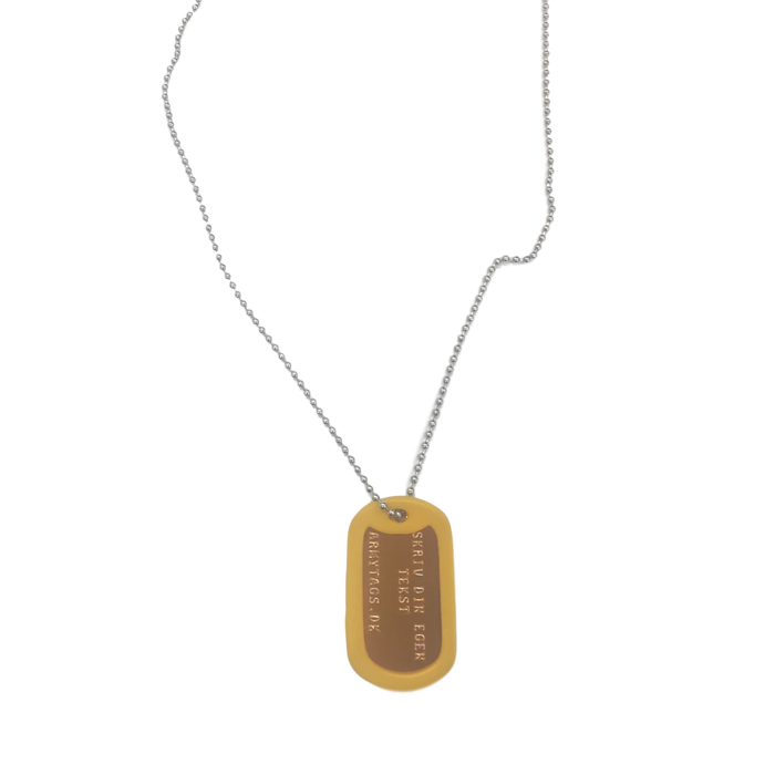 Yellow Dogtag, 1 pc