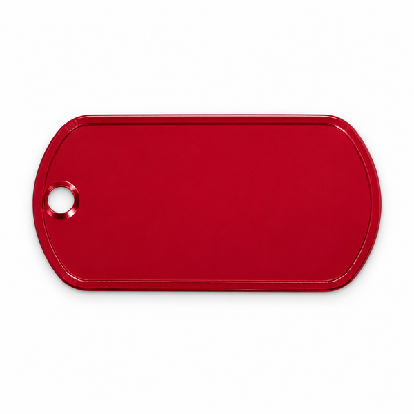 Rød Aluminium Dogtag