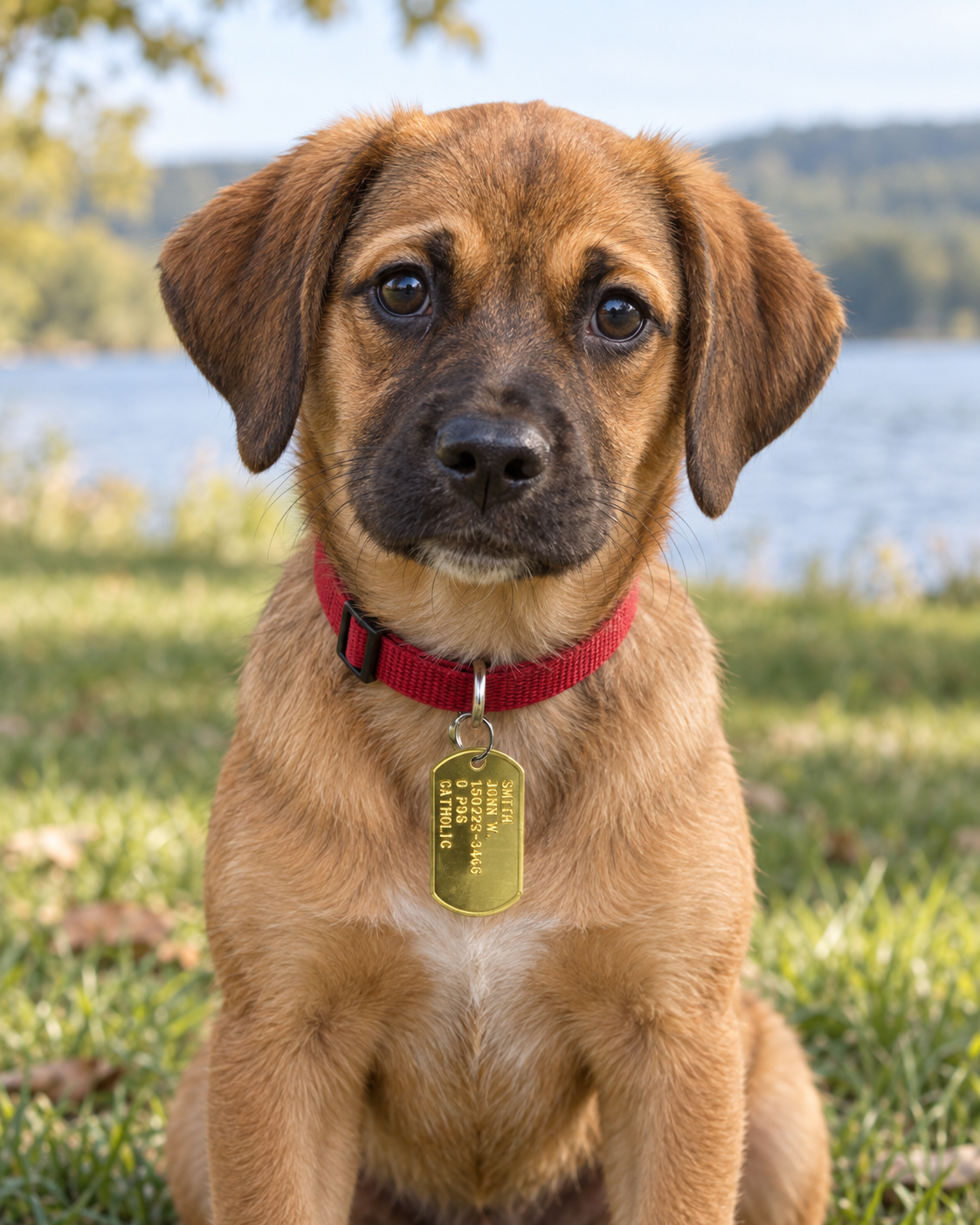 Brass Dog Tag